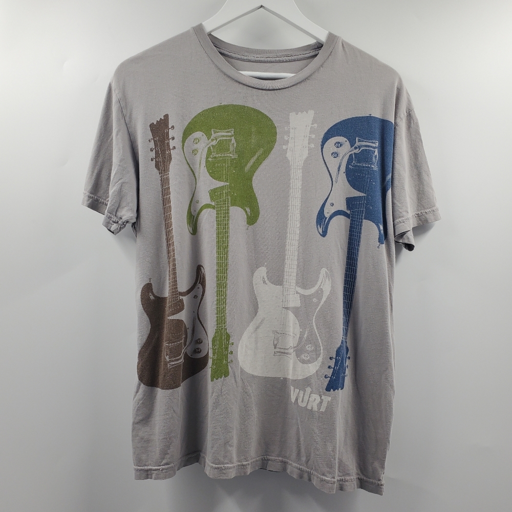 Vurt Electric Guitars Graphic Band Tee Shirt Gray